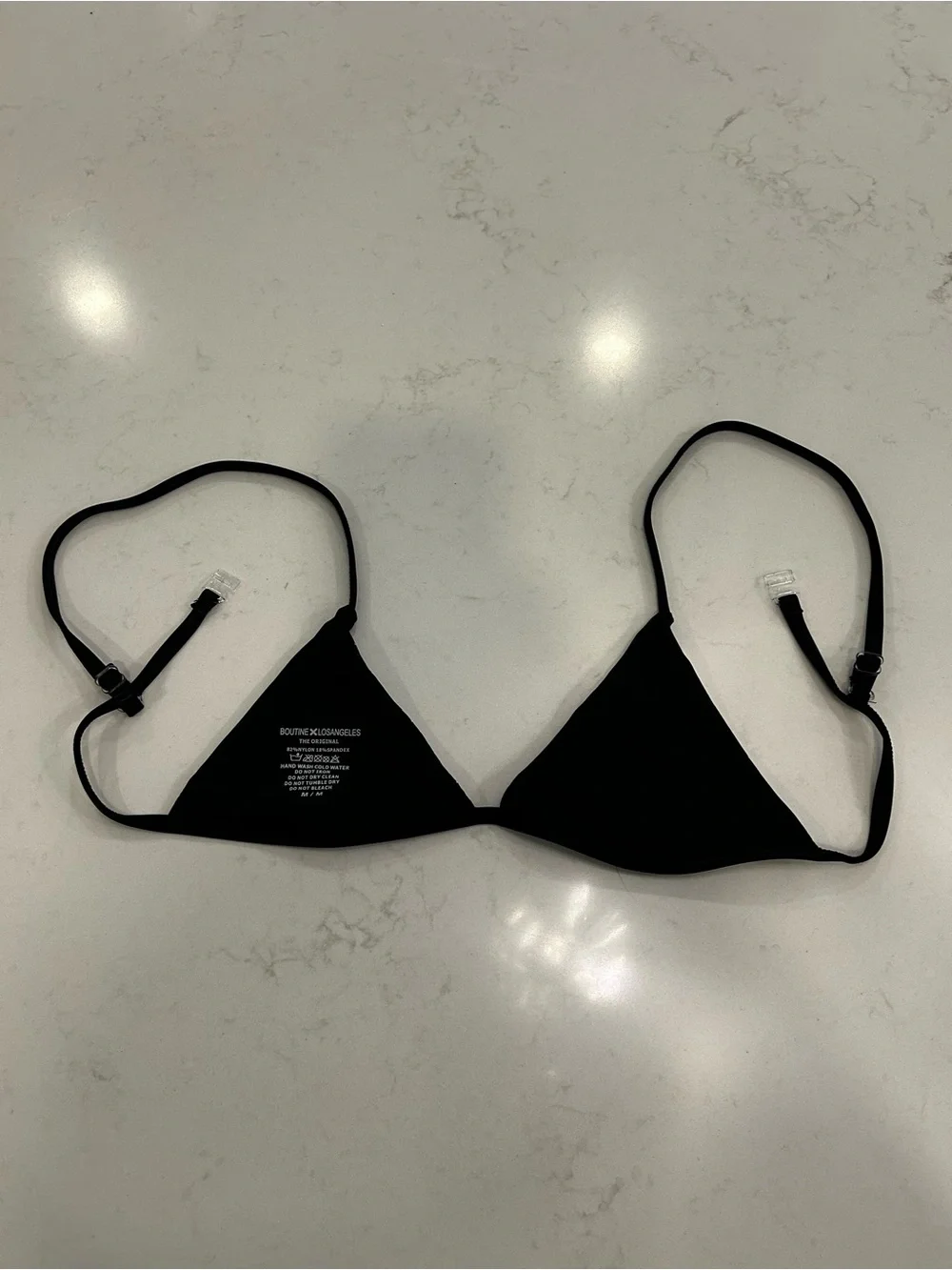 Boutine LA Pores Stride Manhattan Black Triangle Bikini Top